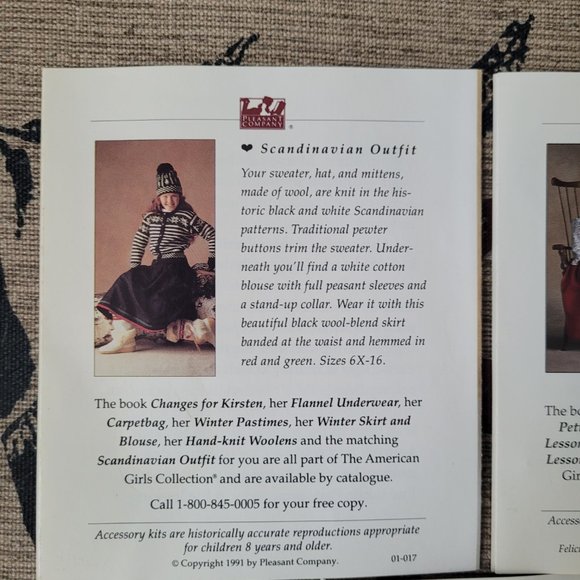 American Girl KIRSTEN, SAMANTHA, FELICITY PAMPHLET Pleasant Comp 1991 Borderless - Picture 6 of 8